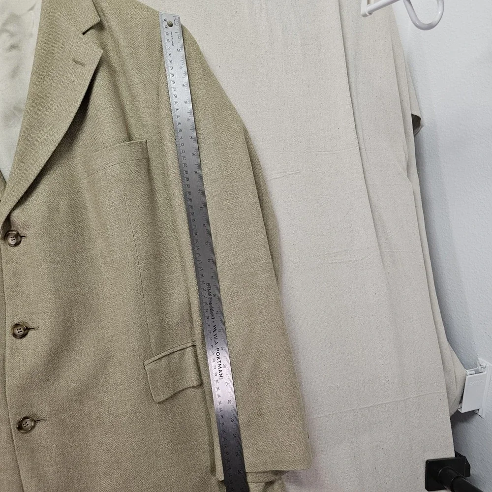 Brooks Brothers 346 Men's 50L Blazer Tan Wool Silk Blend Sport Coat Vtg Luxury‎